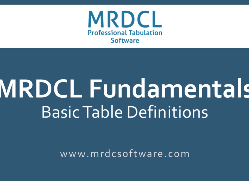 Basic Tables definitions