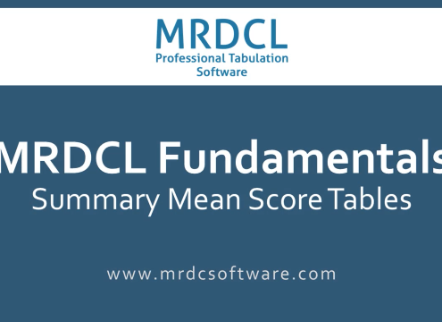 Mean score summary tables